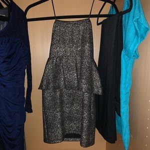 Strapless Bodycon Peplum Dress